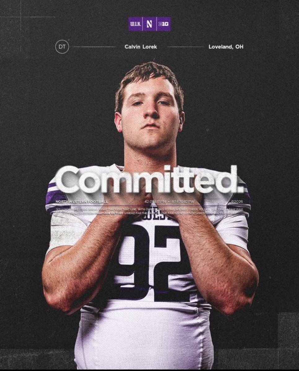 BH Recruiting Assistance (@recruitingbh) on Twitter photo Congrats to <a href="/LHS_TigerFB/">Loveland Tiger Football</a> DL <a href="/calvin_lorek/">Calvin Lorek</a> on his commitment to <a href="/NUFBFamily/">Northwestern Football</a>โผ๏ธ Congrats to <a href="/LHS_TigerFB/">Loveland Tiger Football</a> DL <a href="/calvin_lorek/">Calvin Lorek</a> on his commitment to <a href="/NUFBFamily/">Northwestern Football</a>โผ๏ธ