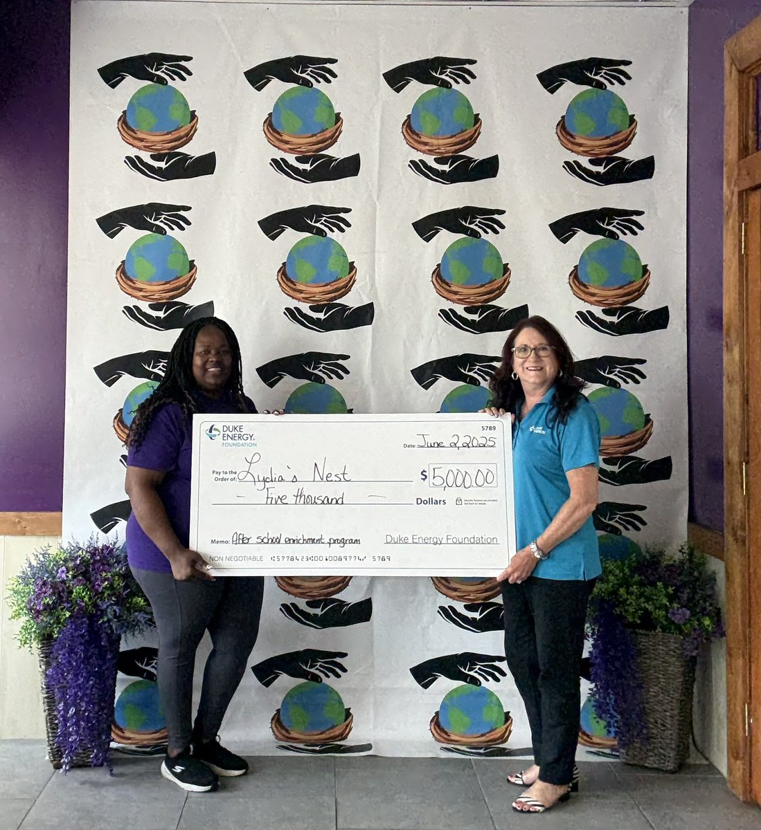 Grateful for all that Barbara Black and Lydia's Nest do for the community. Glad the <a href="/DukeEnergy/">Duke Energy</a> Foundation could support your efforts!