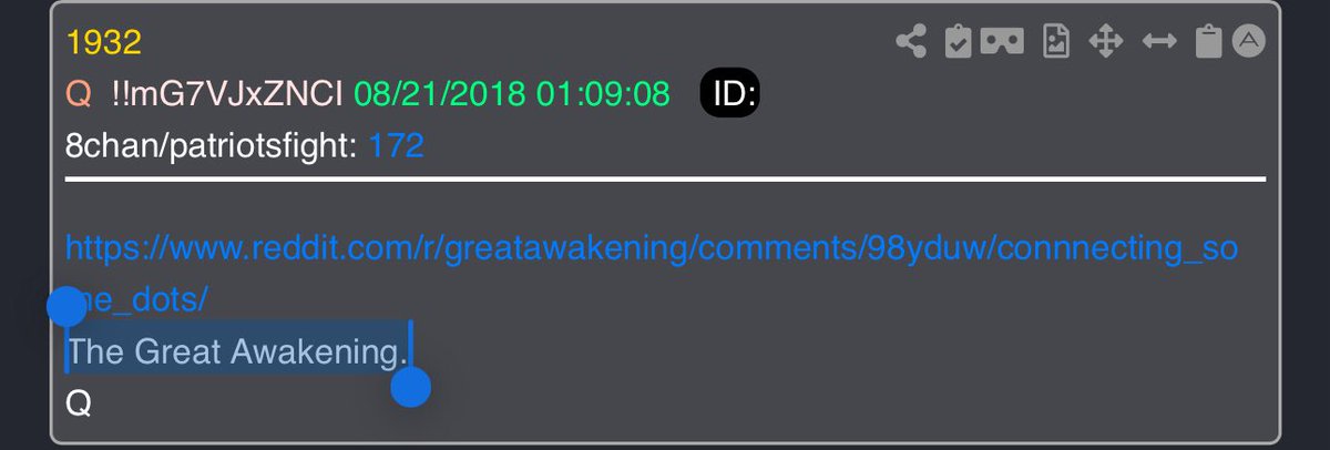 latiejones1111's tweet photo. 👉TS 1932: The Great Awakening.

👉34sec: Q Clearance Patriot 

My fellow Americans, over the course of the next several days you will undoubtedly realize that we are taking back our great country (the land of the free) from the evil tyrants that wish to do us harm and destroy the last remaining refuge of shining light. On POTUS’ order, we have initiated certain fail-safes that shall safeguard the public from the primary fallout which is slated to occur 11.3 upon the arrest announcement of Mr. Podesta (actionable 11.4). Confirmation (to the public) of what is occurring will then be revealed and will not be openly accepted. Public riots are being organized in serious numbers in an effort to prevent the arrest and capture of more senior public officials. On POTUS’ order, a state of temporary military control will be actioned and special ops carried out. False leaks have been made to retain several within the confines of the United States to prevent extradition and special operator necessity. Rest assured, the safety and well-being of every man, woman, and child of this country is being exhausted in full. However, the atmosphere within the country will unfortunately be divided as so many have fallen for the corrupt and evil narrative that has long been broadcast. We will be initiating the Emergency Broadcast System (EMS) during this time in an effort to provide a direct message (avoiding the fake news) to all citizens. Organizations and/or people that wish to do us harm during this time will be met with swift fury – certain laws have been pre-lifted to provide our great military the necessary authority to handle and conduct these operations (at home and abroad).