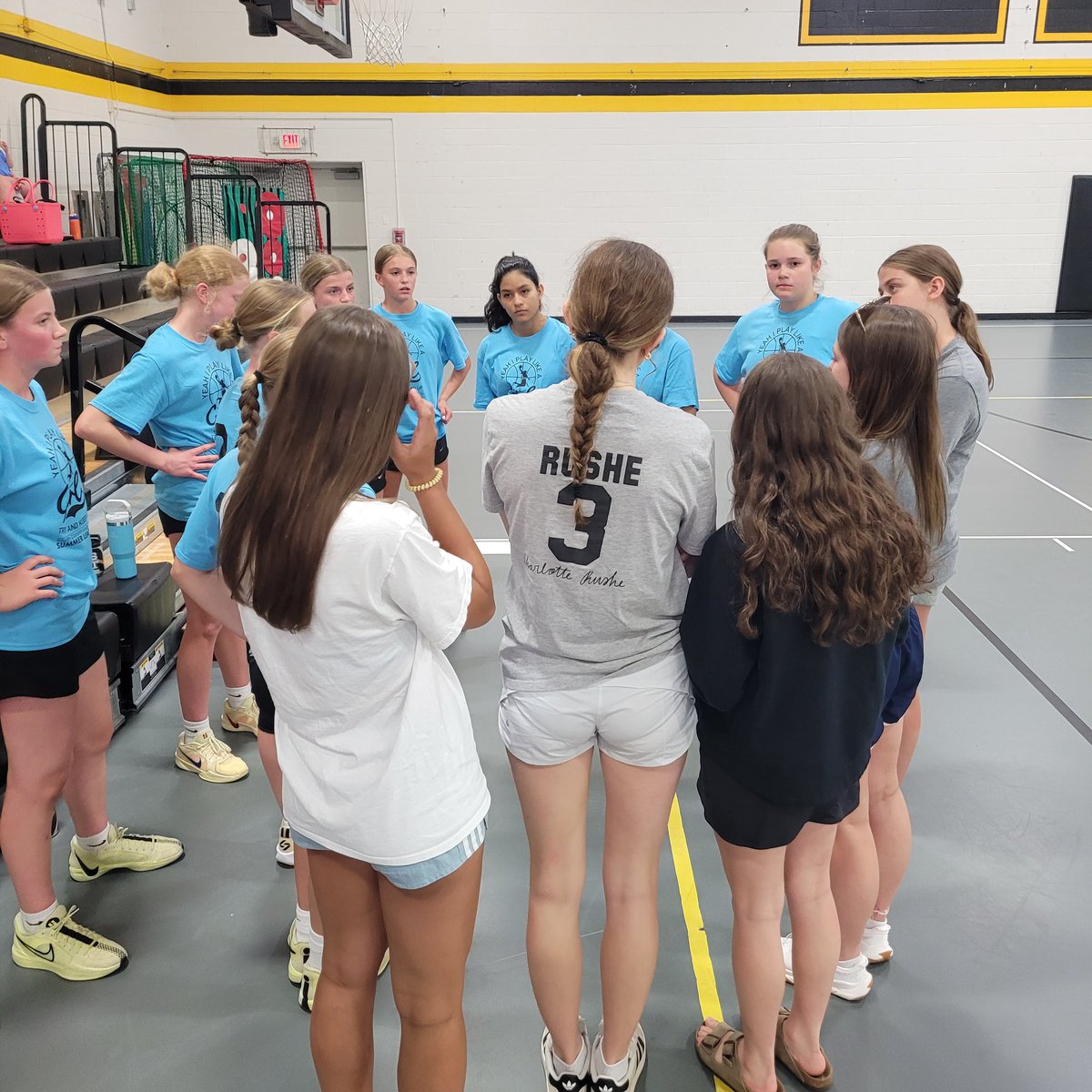 South Dayton Junior High Summer League kicked off today. Love to see some of our varsity players coaching up the 8th grade team!