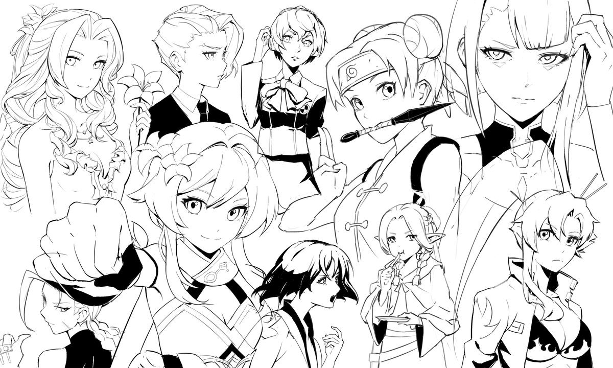 wongarnold's tweet photo. Some more floating head sketches

#Inksketch #genshinimpactfanart #Lumine #Aerith #Gwen #Cammy #Dailyart https://t.co/d2h4vvxwrg