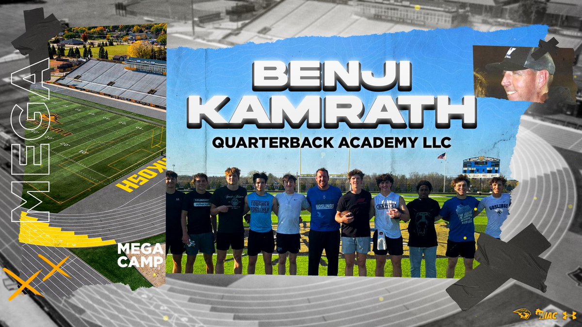 UW-Oshkosh Football (@uwofootball) on Twitter photo Benji Kamrath will be coaching the quarterbacks at the Mega Camp! Get ready for elite instruction from the top QB trainer in Wisconsin. <a href="/B19Kamrath/">Benji Kamrath</a>
#GoldStandard | #LakeShowMegaCamp Benji Kamrath will be coaching the quarterbacks at the Mega Camp! Get ready for elite instruction from the top QB trainer in Wisconsin. <a href="/B19Kamrath/">Benji Kamrath</a>
#GoldStandard | #LakeShowMegaCamp