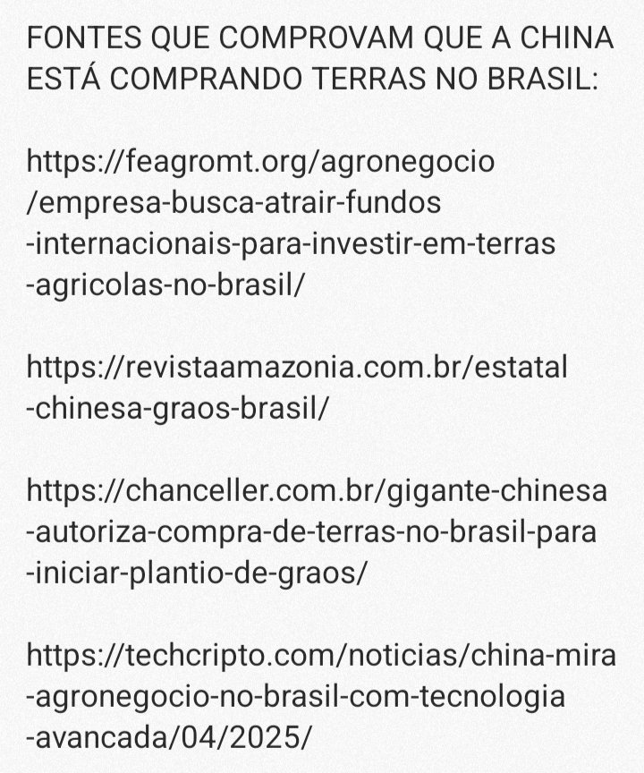 Para quem ainda não acredita que o nosso país está sendo vendido, segue uma pequena lista de fundos de investimento e grupos estrangeiros que possuem terras no Brasil.