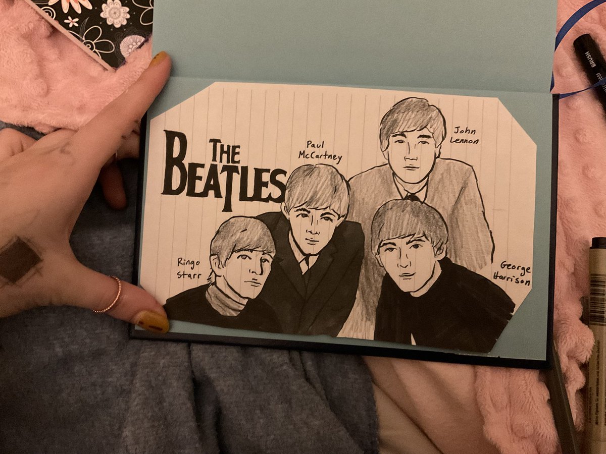 hand drawn photograph of the rolling stones