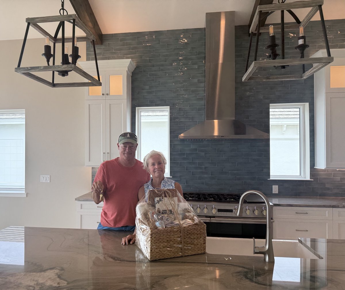 Another happy couple who are moving into their oceanfront home in Ocean Hammock! This house is so beautiful! Photos to come!

#intracoastalconstruction #oceanhammock #customhome #kitchen #cabinets #tile #granite #palmcoastbuilder #flagler #luxuryhome #design