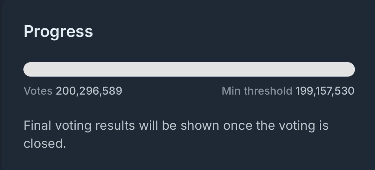 We are less than 8 hours in and we have crossed the minimum threshold! 

VOTE ➡️ vote.jup.ag