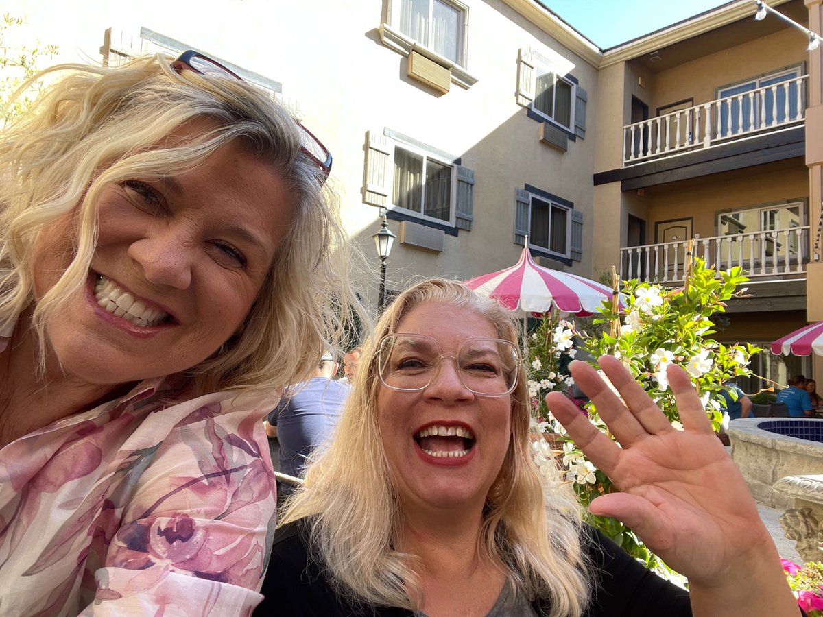 Thinking of dear friend and cover designer <a href="/SharmynMcgraw/">Sharmyn McGraw, Author, The Dying Series</a> who went in for an eye procedure today. Here's praying for a robust recovery! Here we are at happy hour discussing book covers, manuscripts and book launches.