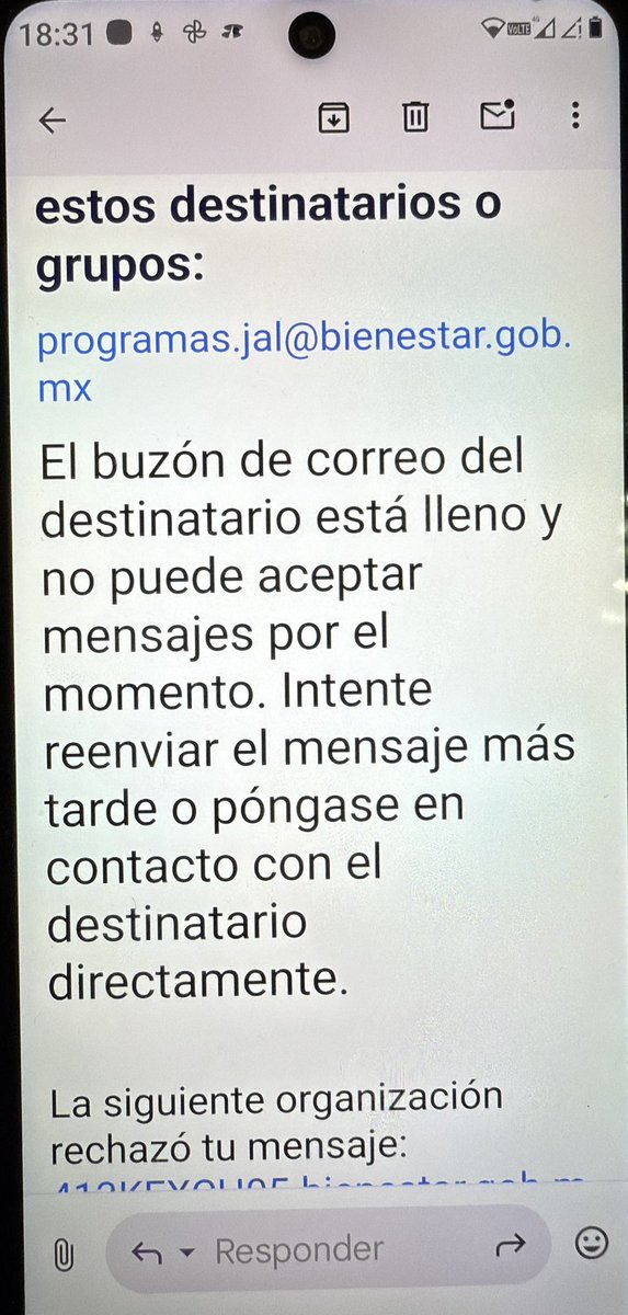 Fidelbernabe's tweet photo. @bienestarmx no se puede contactar a la delegación Jalisco por correo electrónico. https://t.co/erHkFqa7Od