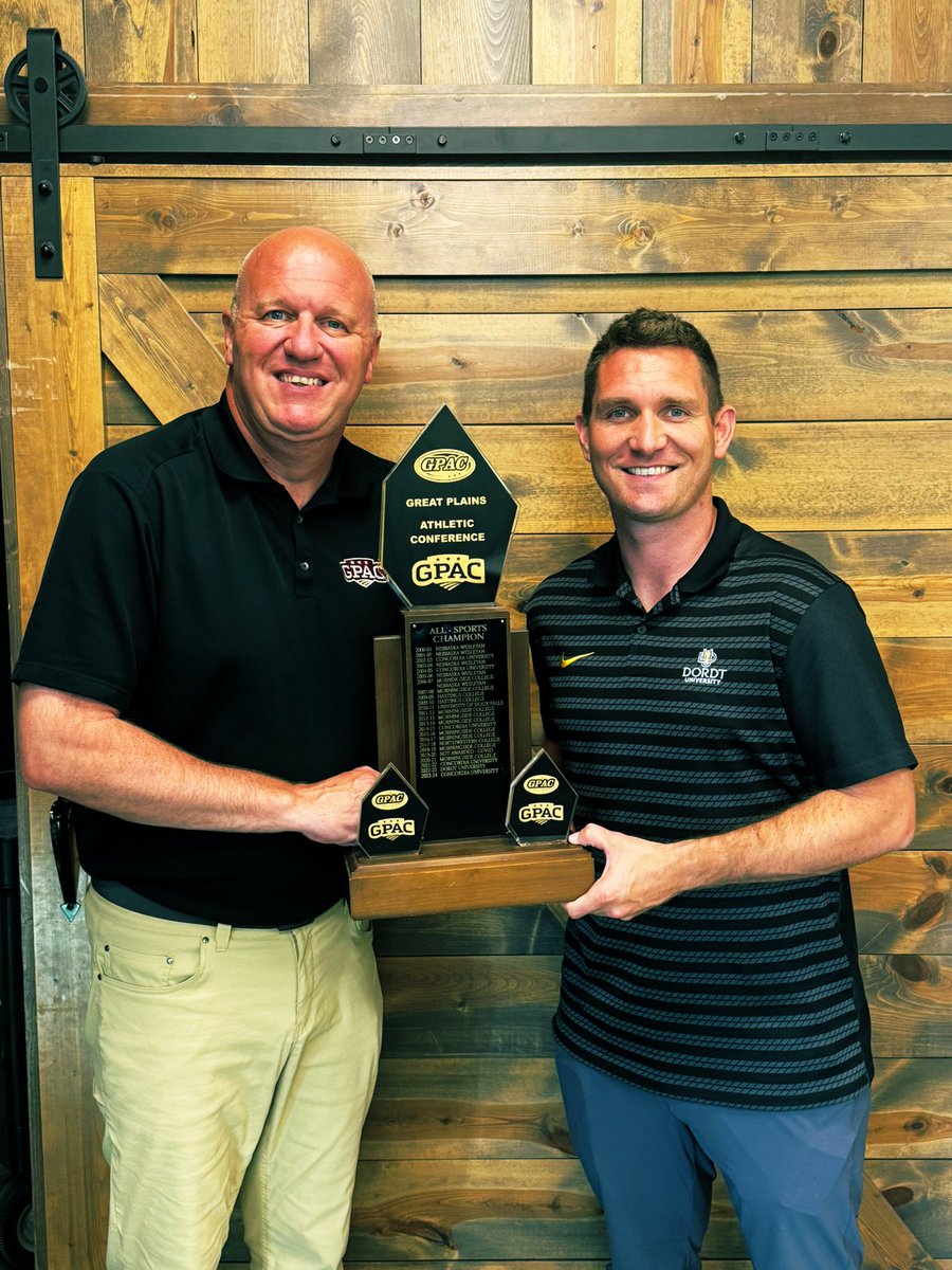 GPACSports's tweet image. Congratulations to @dordtdefenders on claiming the 2024-25 GPAC All-Sports Trophy! It was honor to join you tonight to celebrate this past year in #DefenderNation!