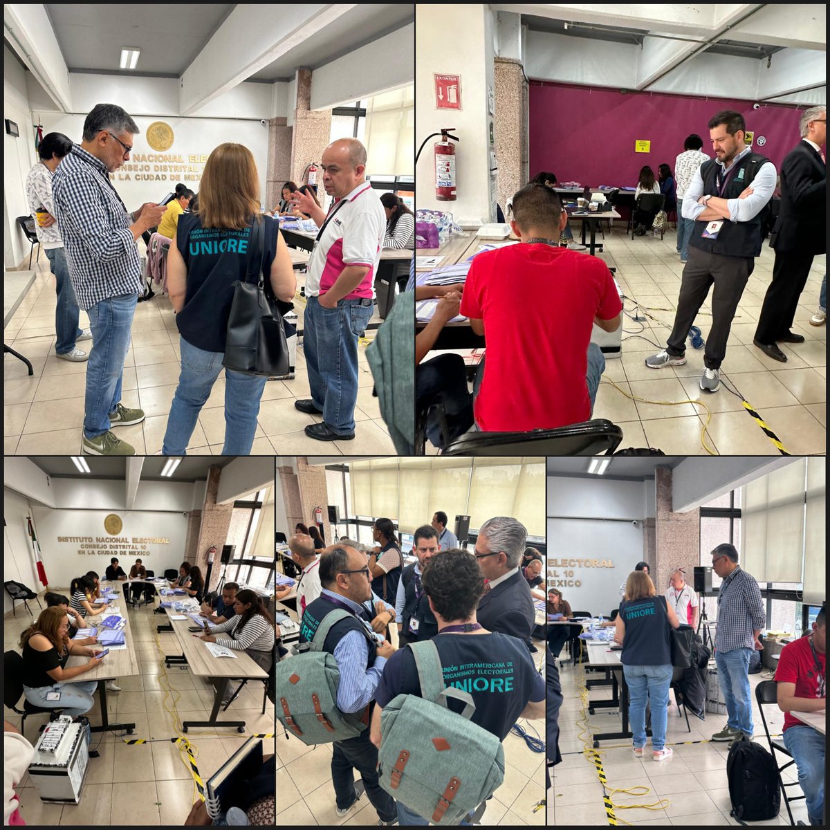 Integrantes de la MOE realizaron visita al Consejo Distrital 10 en Ciudad de México.