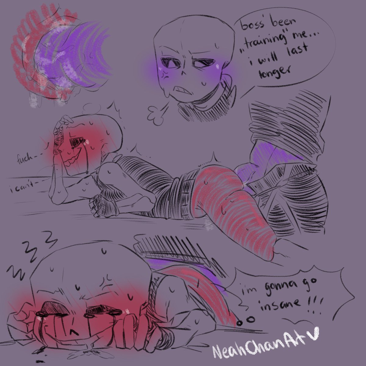 NeahChanArt's tweet photo. Sorry Killer, but Cross has much more endurance 🫡 
#undertail #kross https://t.co/PmBCf51Ezx