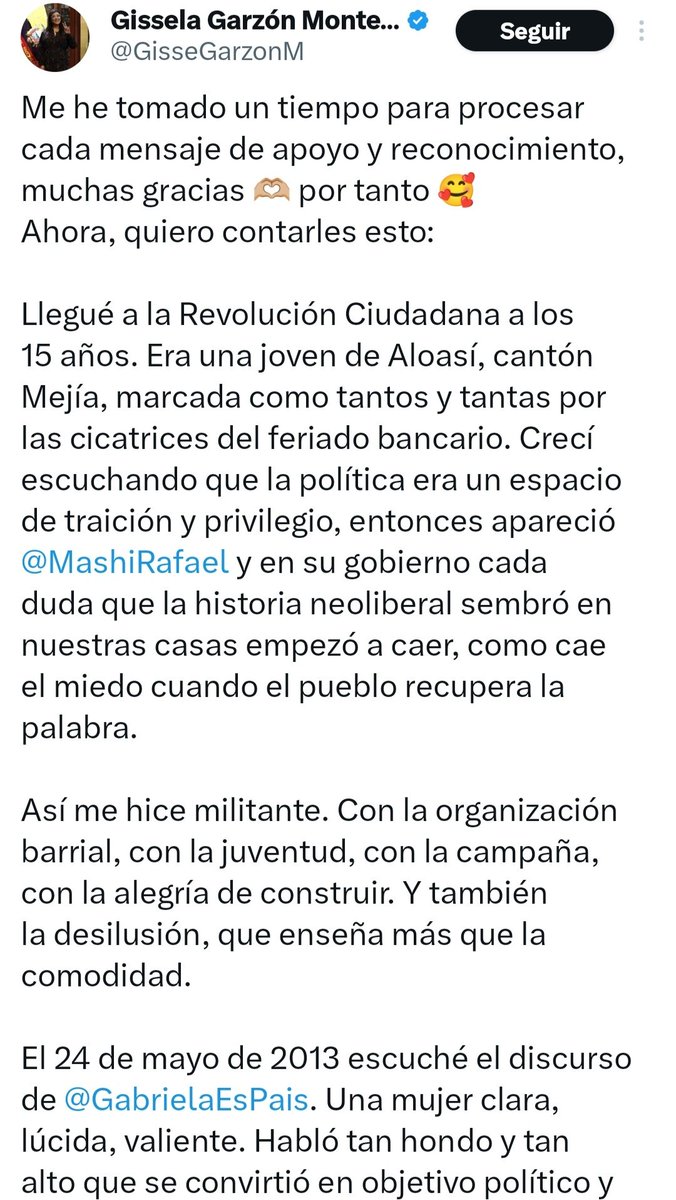 Hay que volver tras los pasos de esa historia de gloria y transformación ❤️🩵

Me quedo con tus palabras " la desilusión enseña más que la comodidad"

Eres de verdad (como muchos dicen) una mujer admirable. Gracias por compartir tu historia y tu sentir.

🫂 <a href="/GisseGarzonM/">Gissela Garzón Monteros</a>
