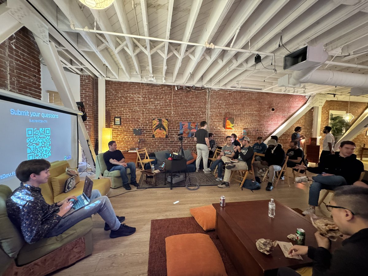 Daniel Shin (@deys_co) on Twitter photo <a href="/nextdevfm/">NextDev.fm</a> x <a href="/allthingswebdev/">All Things Web</a> x @neon
Hosted by <a href="/dan_goosewin/">goosewin</a>, <a href="/ryandavogel/">Ryan Vogel</a>, <a href="/esthor/">Erik Thorelli</a>, <a href="/AndreLandgraf94/">Andre Landgraf</a>,
Ft. <a href="/tnm/">Ted Nyman</a>, CEO of Cased
Good times! <a href="/nextdevfm/">NextDev.fm</a> x <a href="/allthingswebdev/">All Things Web</a> x @neon
Hosted by <a href="/dan_goosewin/">goosewin</a>, <a href="/ryandavogel/">Ryan Vogel</a>, <a href="/esthor/">Erik Thorelli</a>, <a href="/AndreLandgraf94/">Andre Landgraf</a>,
Ft. <a href="/tnm/">Ted Nyman</a>, CEO of Cased
Good times!