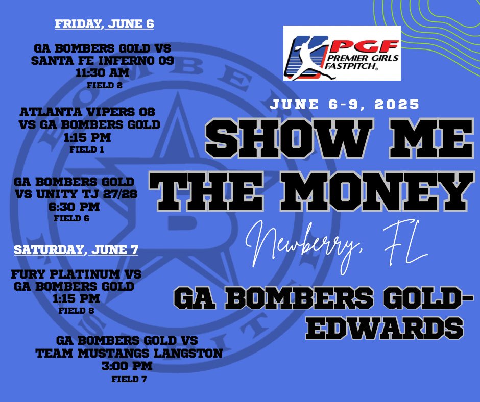 I’m super excited to be playing in Show Me The Money this week in Newberry, Florida!!!🩵🤍