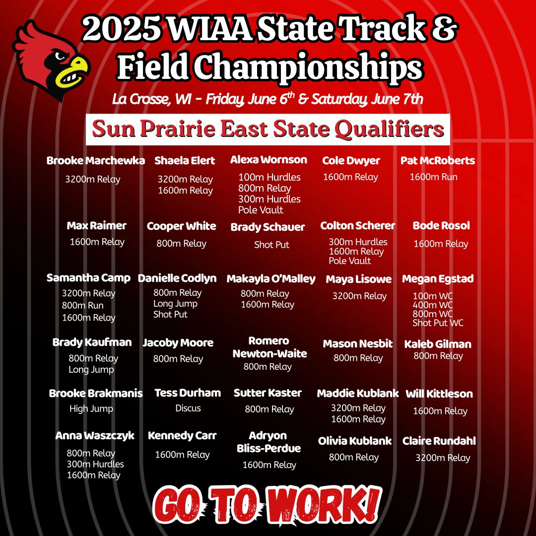 30 Athletes in 22 Events!
<a href="/wiaawistate/">WIAA State Tournaments</a> <a href="/sunprairiek12/">Sun Prairie Schools</a>