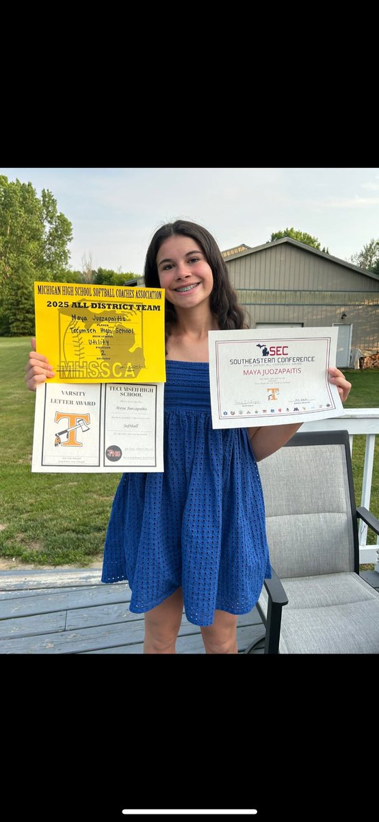 Softball banquet tonight! Maya earned her Varsity letter and was named to the All District Team as a Utility player and SEC All Conference Softball First Team. She was also the “Rookie of the Year”. 🥎 
This team’s not done yet-Regionals are Saturday!