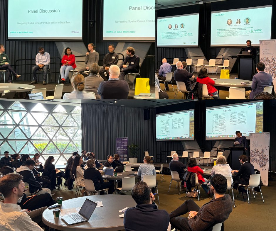 SA_genomics's tweet image. Grateful to everyone who joined us at SAHMRI for the Festival of Multiomics (#FOMO2025)! Inspiring talks by Fernando Rossello, Adrienne Sullivan, Chris Chen, and our STOmics panel. Exciting to see the roadmap for #Stereoseq. #MultiOmics #SpatialOmics