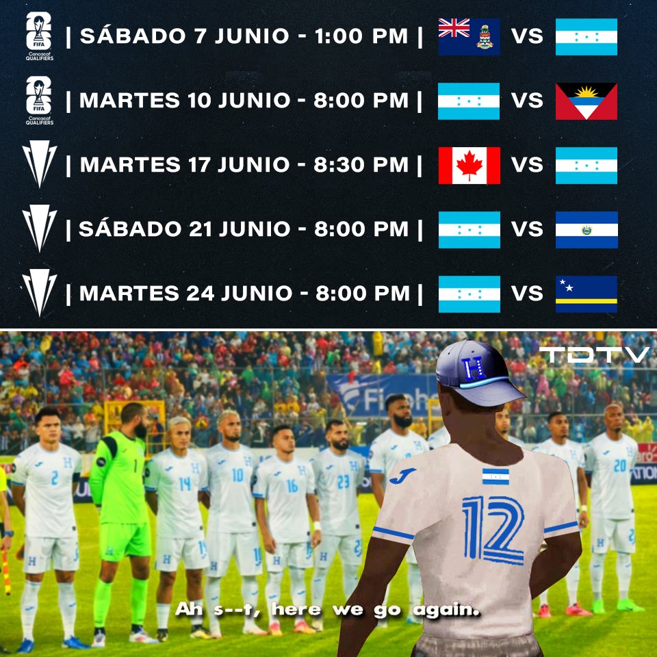 tdtvhn's tweet photo. Bueno, ya en modo selección. https://t.co/UNz5A9uNxz