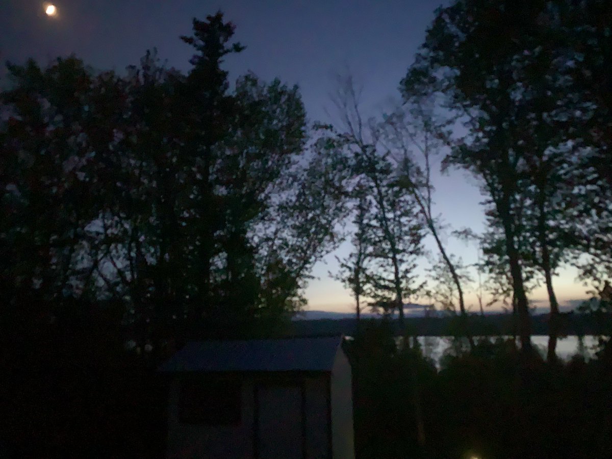 And a beautiful night looking out over Deer Lake. 
#nlwx