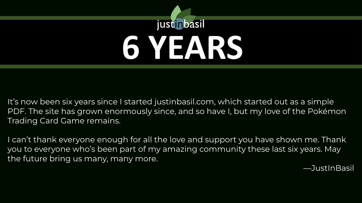 It's been six years since I started https://t.co/cj4Gk1SKv6! Time flies when you're playing Pokmon! #PokemonTCG #PlayPokemon #PokemonCards #Pokemon It's been six years since I started https://t.co/cj4Gk1SKv6! Time flies when you're playing Pokmon! #PokemonTCG #PlayPokemon #PokemonCards #Pokemon