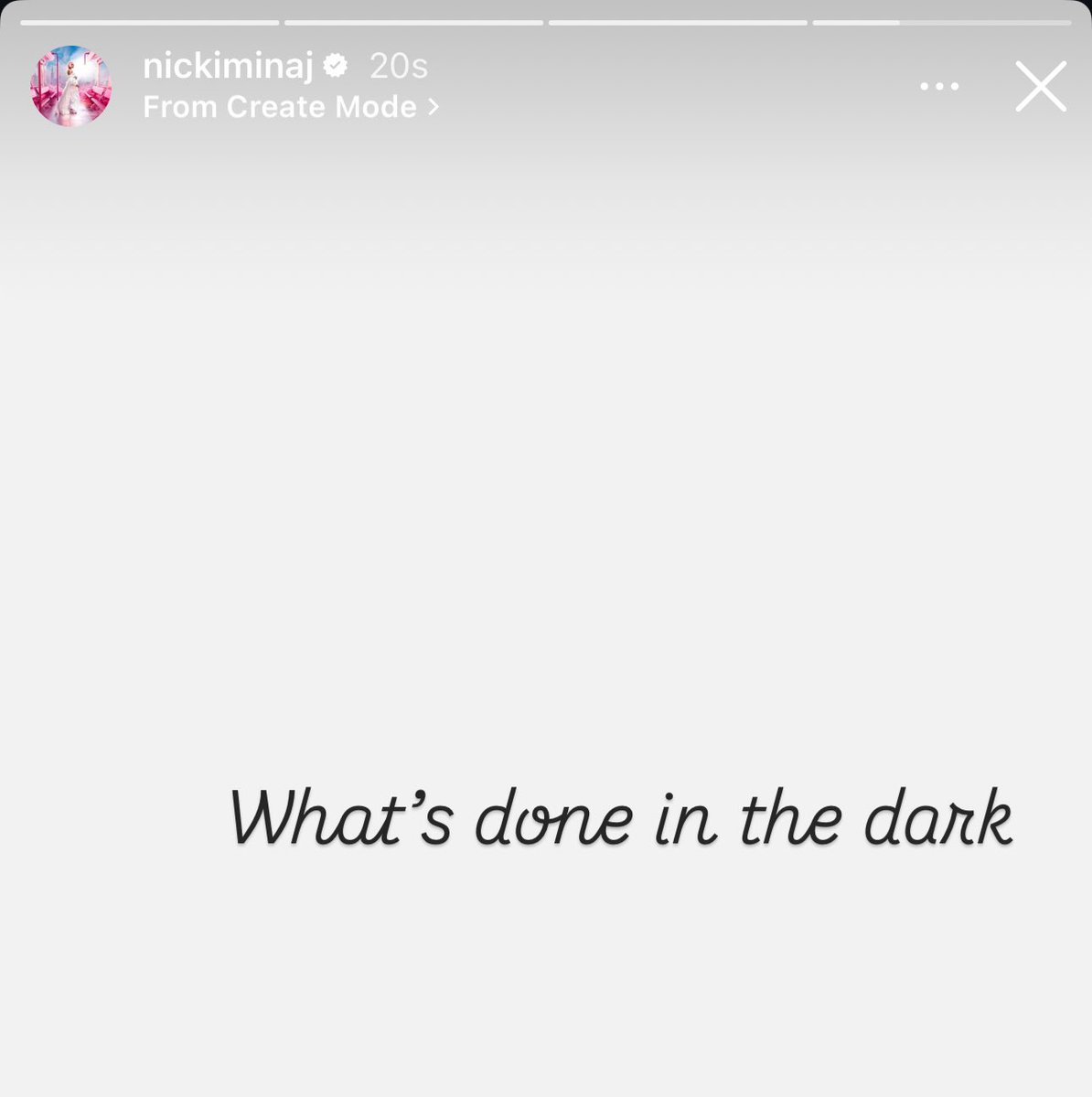 .<a href="/NICKIMINAJ/">Nicki Minaj</a> via Instagram Stories. 👀