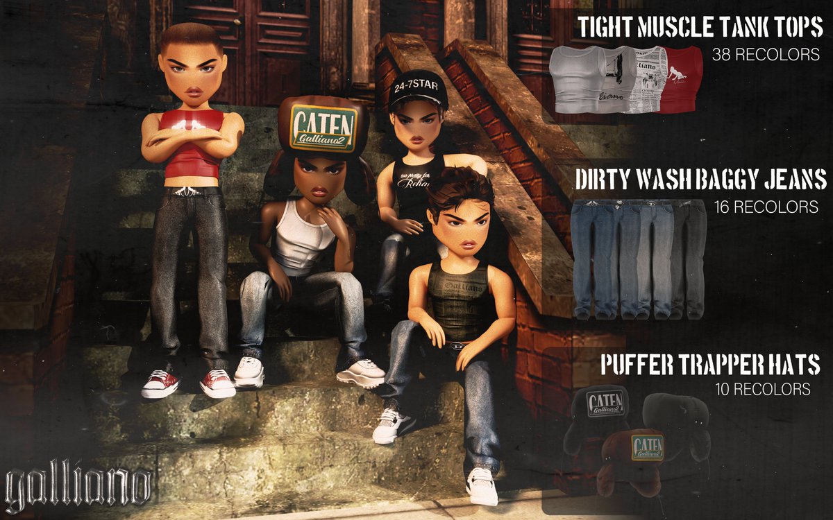 Dolcetier's tweet image. New GALLIANOS&apos;s Debut Collection!
Check out the new &apos;Galliano Man Doll&apos; → roblox.com/catalog?Keywor…
&amp;amp;
Check out the new items! → roblox.com/communities/34…

📸: @CultClassjc 
#UGC #UGCRoblox #RobloxDev #Roblox #3DArtist #UGCBundle