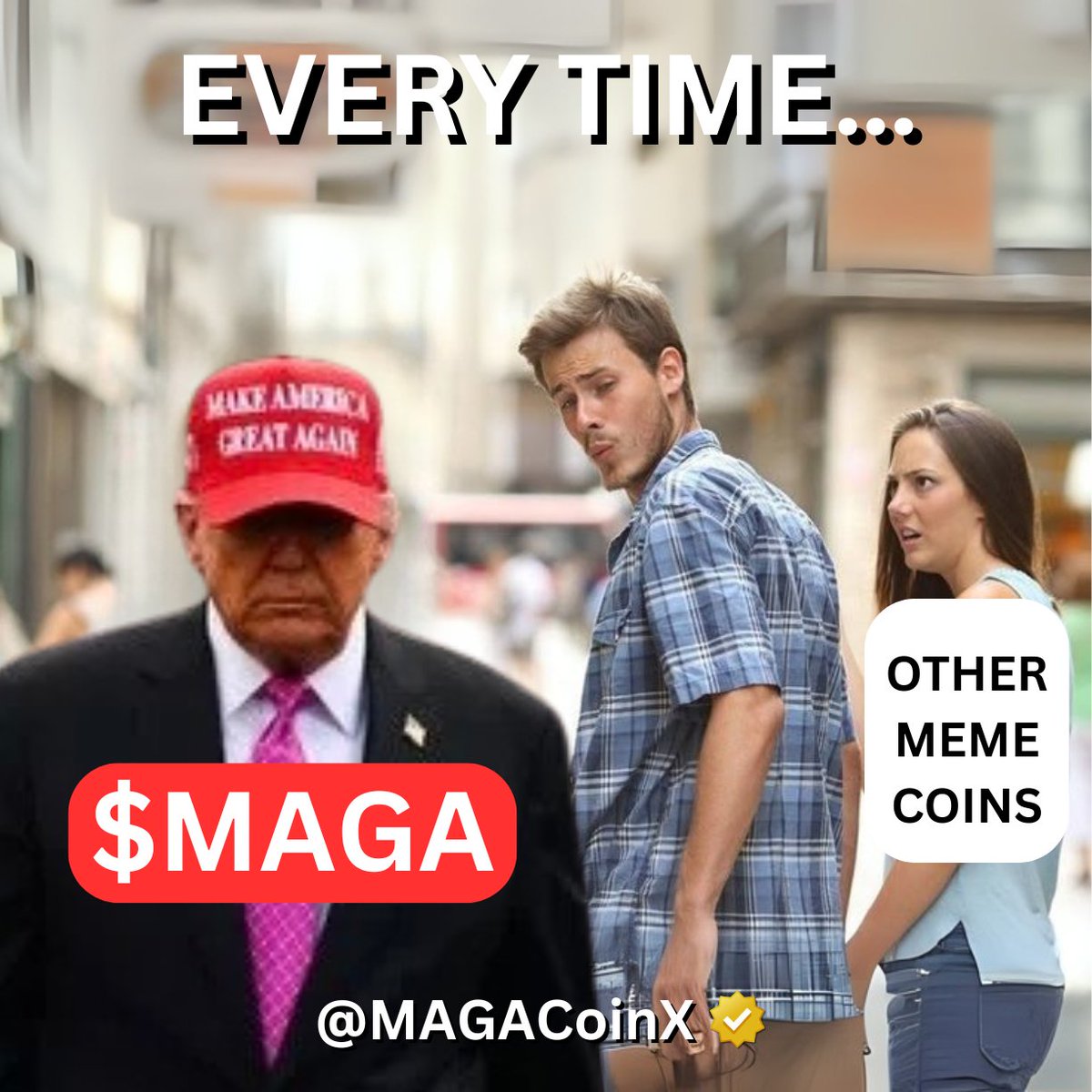 Attention:  $MAGA is the most common sense play there is in crypto today.

✅ Gold checkmark official account
✅ 34+ exchange listings
✅ Renounced contract
✅ Grass roots community driven
✅ Longevity proven
✅ Made in the USA
✅ Thousands of holders
✅ Worldwide recognizable me