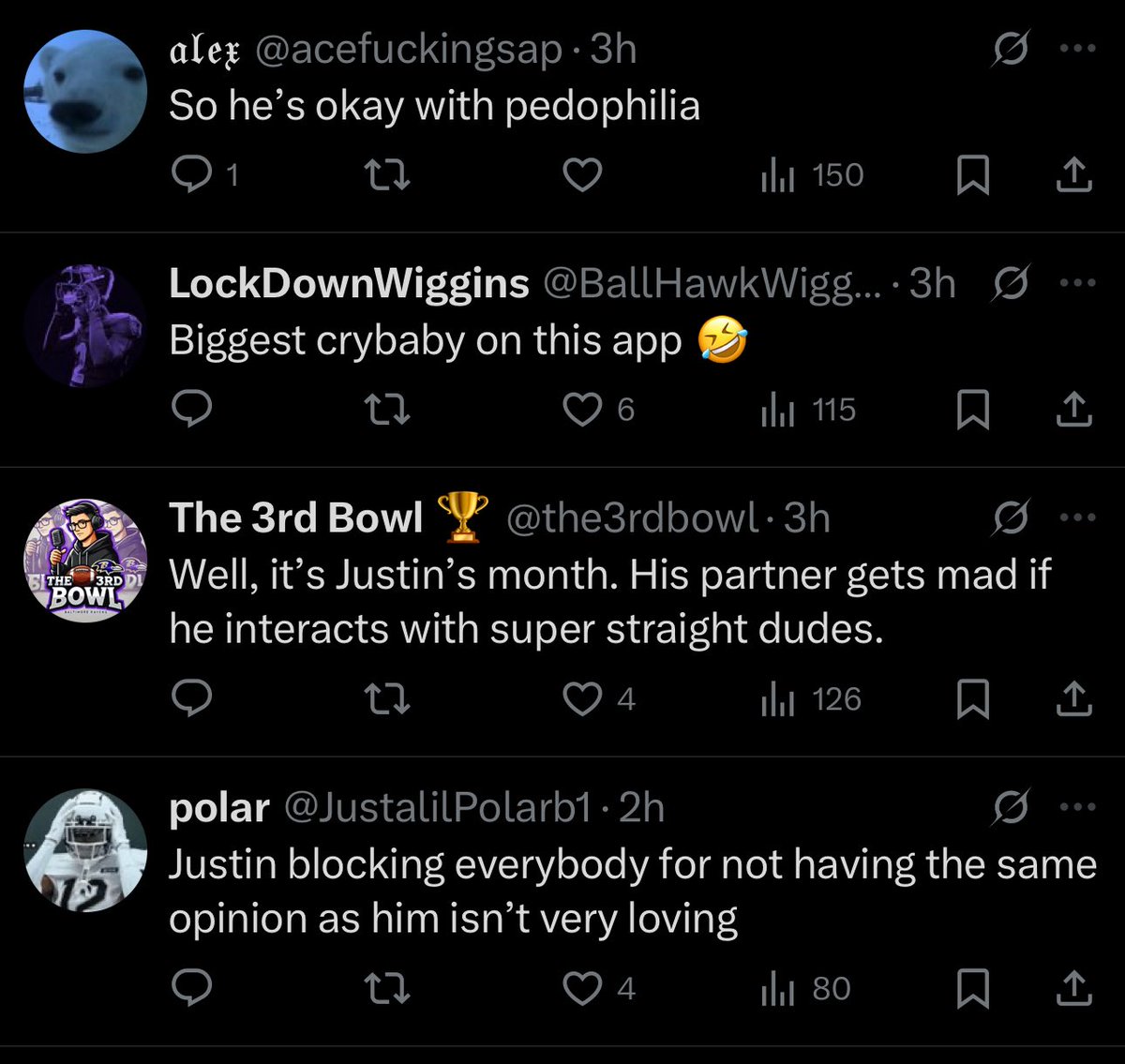 I think it’s pretty crazy how these people are more upset about the use of the block button than being straight up homophobic. Why should someone be forced to interact with these people?