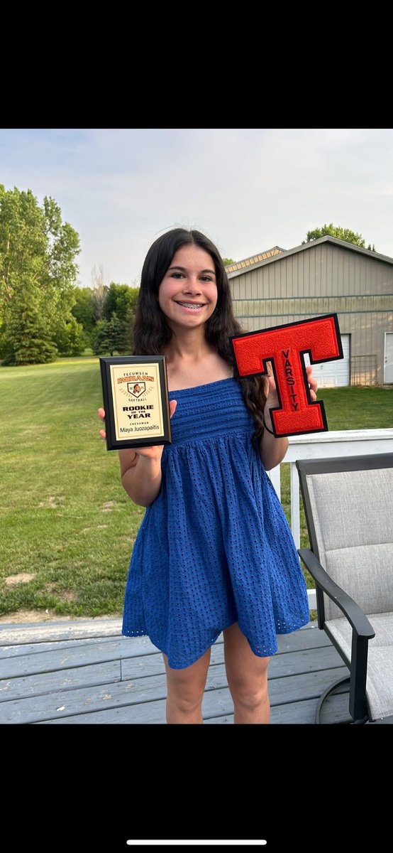 Had my softball banquet today! I earned the All District Team for Utility, and SEC First Team. I got my Varsity letter and was named “Rookie of the Year”. My team won districts on Saturday, onto regionals!