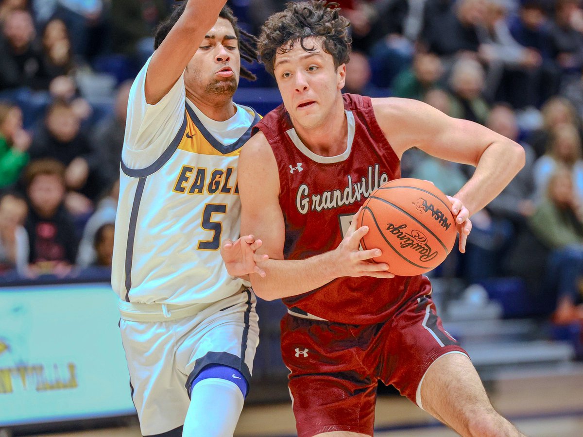COMMITTED: Grandville 2025 forward Caden Neves has committed to play basketball at Mott Community College in Flint.
