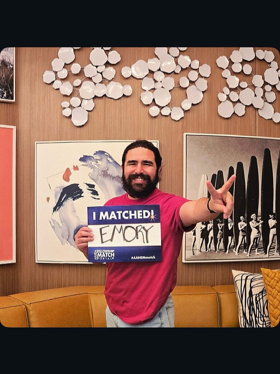 Daniel Moreno-Zambrano (@danielmorenoz) on Twitter photo I’m excited to share that I’ve matched into the #Neuromuscular fellowship at <a href="/EmoryUniversity/">Emory University</a>! 🧠💫
Gracias Mar, mentors, amigos, my seniors, juniors & padawans.
I am nothing but grateful. Sin ustedes esto sería imposible.
@LarkinHospital
<a href="/larkinneurons/">Larkin’s Neurons</a>
<a href="/AANEMorg/">AANEM</a>
#AANEMmatch I’m excited to share that I’ve matched into the #Neuromuscular fellowship at <a href="/EmoryUniversity/">Emory University</a>! 🧠💫
Gracias Mar, mentors, amigos, my seniors, juniors & padawans.
I am nothing but grateful. Sin ustedes esto sería imposible.
@LarkinHospital
<a href="/larkinneurons/">Larkin’s Neurons</a>
<a href="/AANEMorg/">AANEM</a>
#AANEMmatch