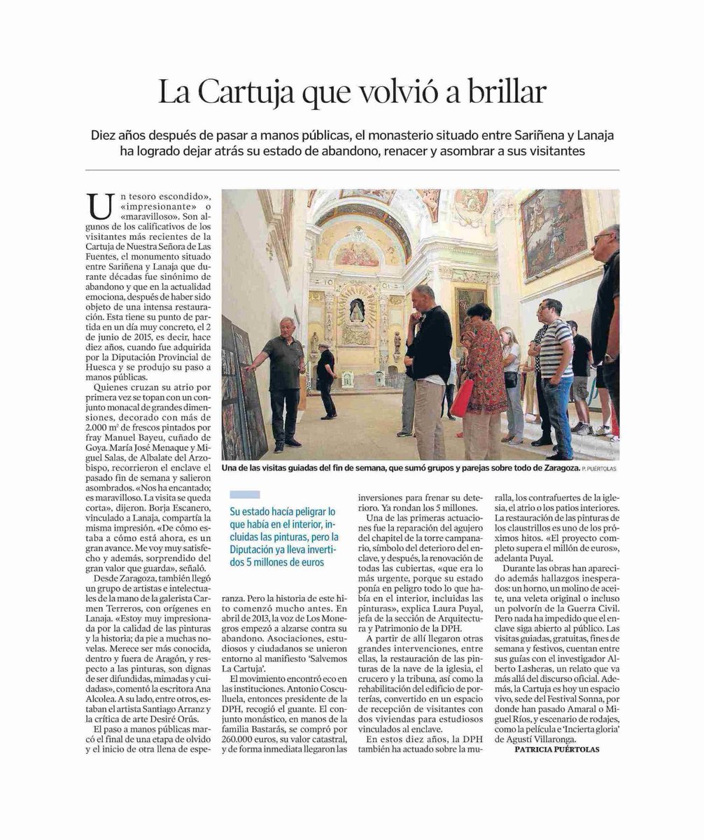 🗣️Volveremos a la Cartuja de Nuestra Señora de las Fuentes en la localidad de Lanaja, <a href="/cmonegros/">Comarca Los Monegros</a>, en estado de restauración. Participamos en la reivindicación histórica del 2013-2015, partiendo del generoso ofrecimiento de la familia heredera, Bastaras,  por su valor catastral♥️