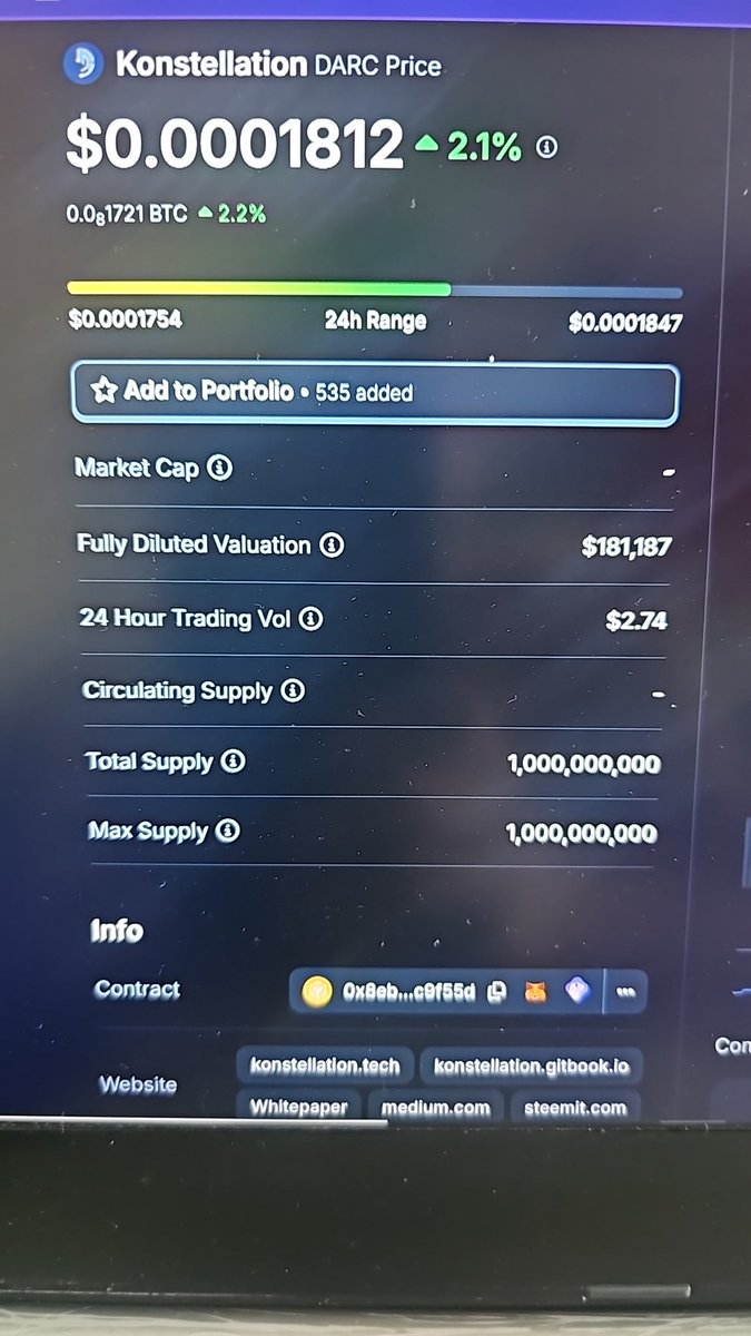 SleepEatGolf's tweet photo. @KNSTL_LABS @SangIsHere,@BansiBans,@VegaXTech, @vegaxholdings, @DarcMatterHQ, @KNSTL_LABS, @KNSTL_TECH Just F'ing embarrassing $2.74 24hr trading volume 😆 🤣 😂 https://t.co/WBiQWRDRN1