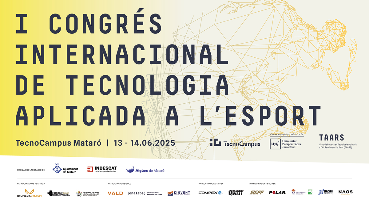 Esports Mataró (@esportmataro) on Twitter photo ⚽ I Congrés Internacional de Tecnologia Aplicada a l'Esport.
📅13 i 14 de juny
📍 TecnoCampus
C/Ernest Lluch, 32, 08302 #Mataró
🔷Coneixement, experiències i tallers pràctics.
🔶Ponents goo.su/lQ6x0Js
🔶Inscripcions goo.su/GtjpSqV
<a href="/TecnoCampus/">TecnoCampus</a> #EsportMataró ⚽ I Congrés Internacional de Tecnologia Aplicada a l'Esport.
📅13 i 14 de juny
📍 TecnoCampus
C/Ernest Lluch, 32, 08302 #Mataró
🔷Coneixement, experiències i tallers pràctics.
🔶Ponents goo.su/lQ6x0Js
🔶Inscripcions goo.su/GtjpSqV
<a href="/TecnoCampus/">TecnoCampus</a> #EsportMataró