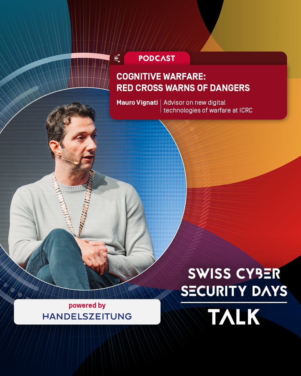 🧠 Cognitive warfare is no longer fiction.

In our latest episode, Mauro Vignati from the Red Cross explains how neurotech, online radicalisation &amp; social media manipulation threaten open societies.

🎧 Listen now: get.scsd.ch/l9QEzI 

#CyberSecurity #SCSD2026 #Talk #Podcast