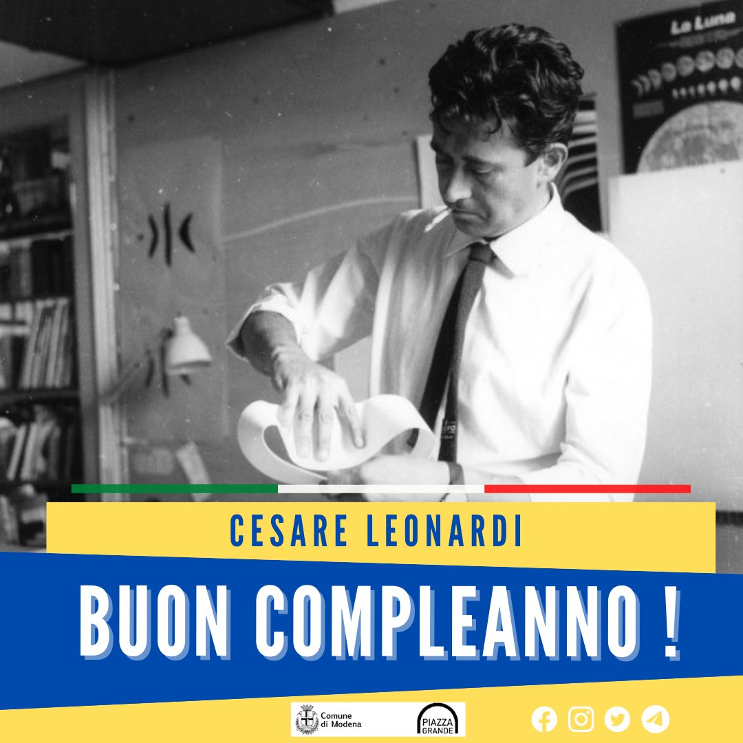🏛️ Oggi, 3 giugno, ricordiamo Cesare Leonardi, architetto e designer modenese che ha lasciato un'impronta indelebile nel mondo dell'architettura e del design

💛💙 Buon compleanno!