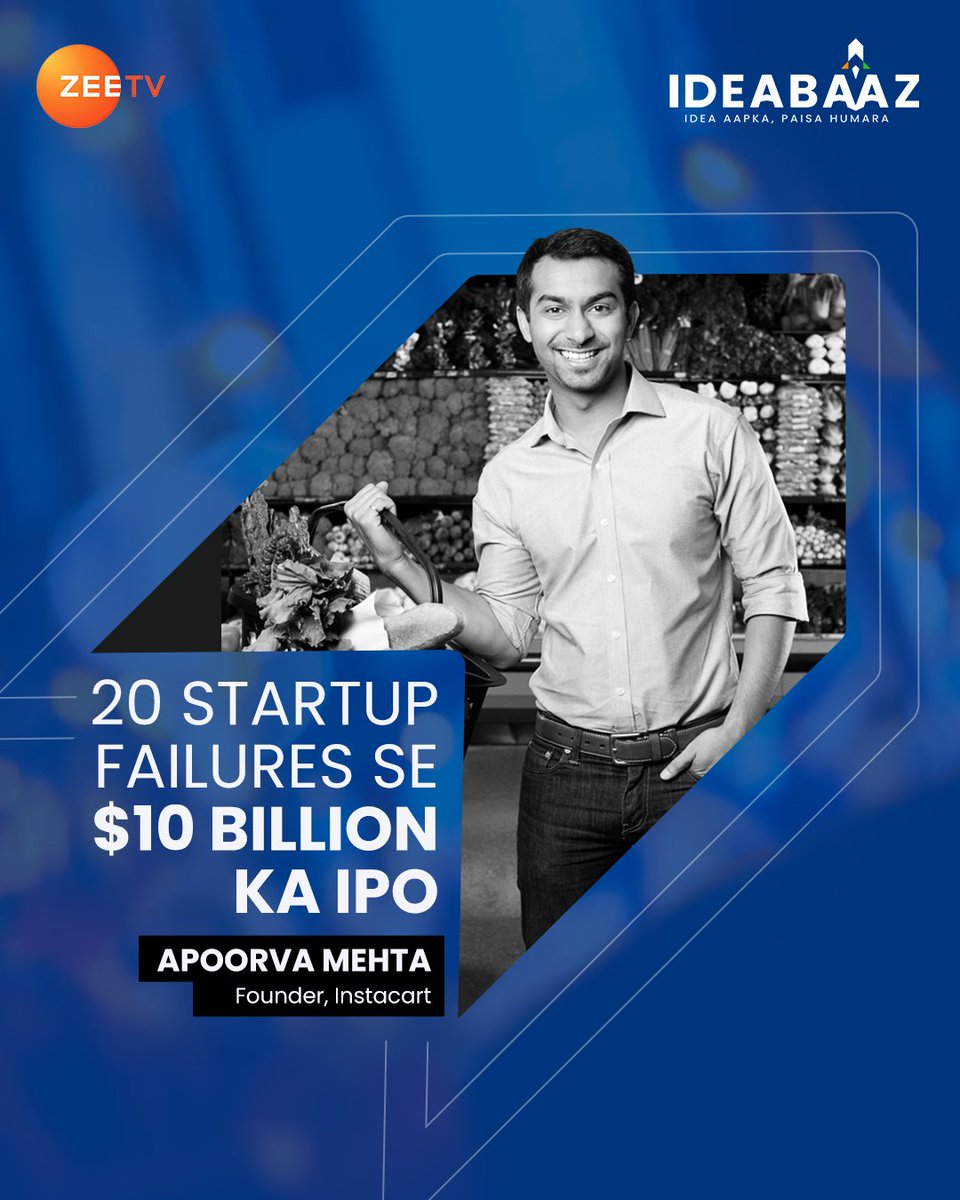 Meet Mr. Apoorva Mehta, the man who
turned a daily inconvenience into a billion-dollar idea.
Ek waqt tha jab Apoorva ne 20 se zyada startups shuru
kiye, lekin ek bhi safal nahi hua. Lekin unhone give up
nahi kiya. Har failure se kuch seekha, har galti ne unhe
naye tareeke se