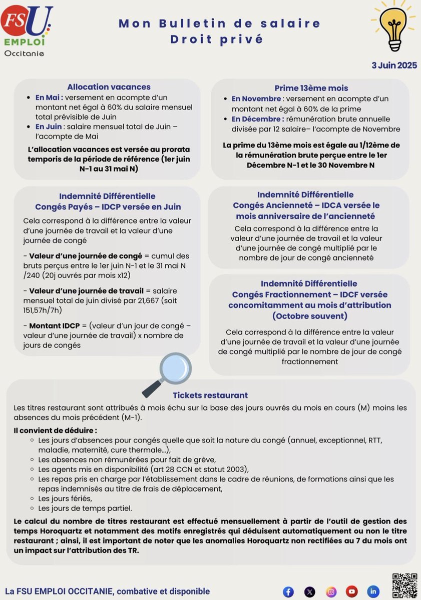 FSU EMPLOI OCCITANIE (@fsuemploiocc) on Twitter photo La nouvelle fiche pratique de la #FSU #Emploi #Occitanie sur le bulletin de paye des agents de droit privé de <a href="/FranceTravail/">France Travail</a> ! <a href="/FranceTravail/">France Travail</a> <a href="/FTravail_OCC/">France Travail Occitanie</a> <a href="/FsuNationale/">FSU</a> <a href="/FSUEMPLOI/">FSU Emploi</a> <a href="/FSUEMPLOIOCC/">FSU EMPLOI OCCITANIE</a> La nouvelle fiche pratique de la #FSU #Emploi #Occitanie sur le bulletin de paye des agents de droit privé de <a href="/FranceTravail/">France Travail</a> ! <a href="/FranceTravail/">France Travail</a> <a href="/FTravail_OCC/">France Travail Occitanie</a> <a href="/FsuNationale/">FSU</a> <a href="/FSUEMPLOI/">FSU Emploi</a> <a href="/FSUEMPLOIOCC/">FSU EMPLOI OCCITANIE</a>