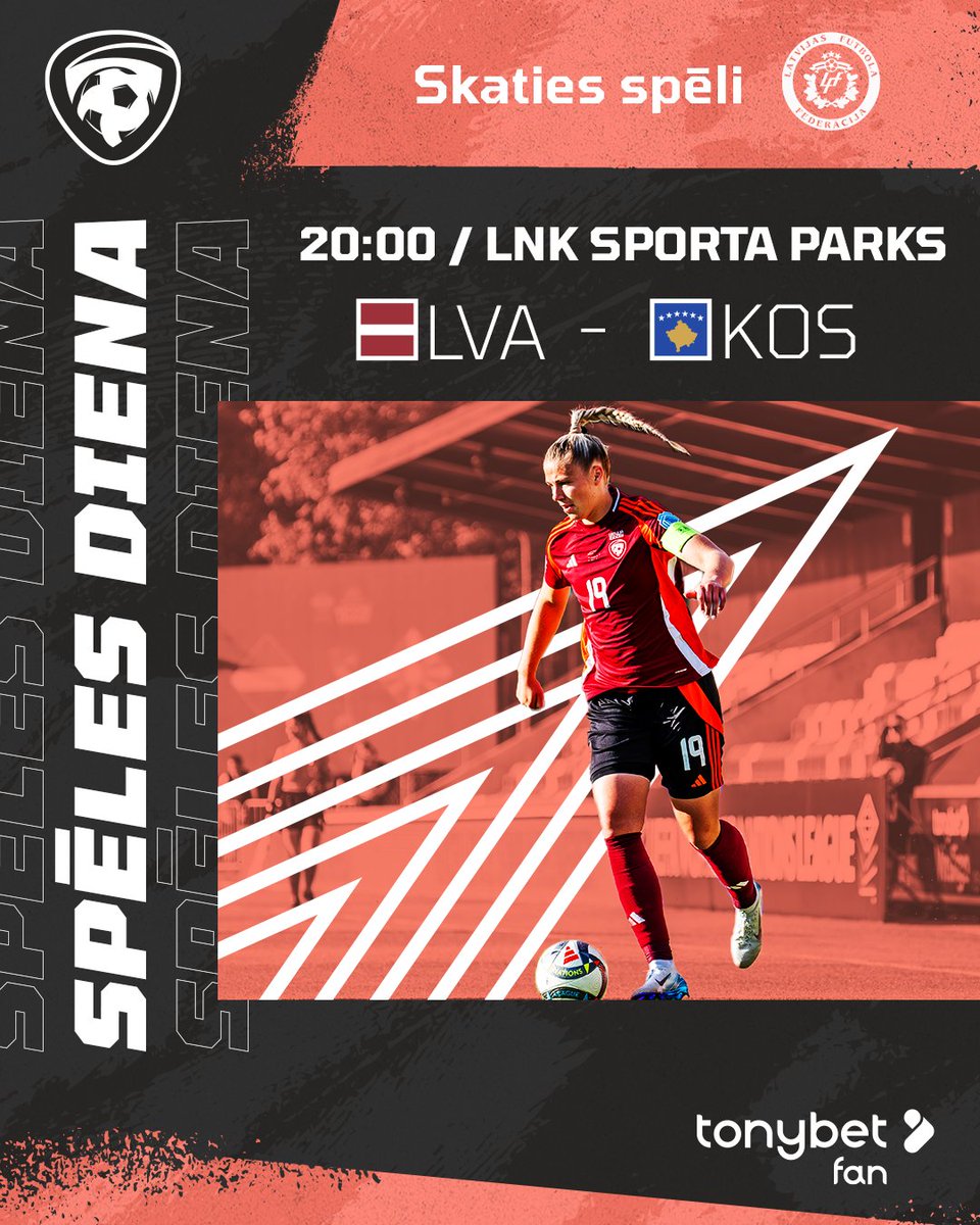 Izšķirošā spēle par uzvaru grupā un iekļūšanu UEFA Nāciju B līgā. Mājas sienām šovakar jābūt stiprām un skaļām😤 Tiekamies <a href="/LNKparks/">LNK Sporta Parks</a>!

🎟️ 𝗹𝗳𝗳.𝗹𝘃/𝗯𝗶𝗹𝗲𝘁𝗲𝘀 vai kasēs
📺 𝗳𝘂𝘁𝗯𝗼𝗹𝘀.𝘁𝘃

#LatvijasIzlase #SieviešuFutbols #MumsIrSpārni #UWNL #LVAKOS | @TonybetLatvija