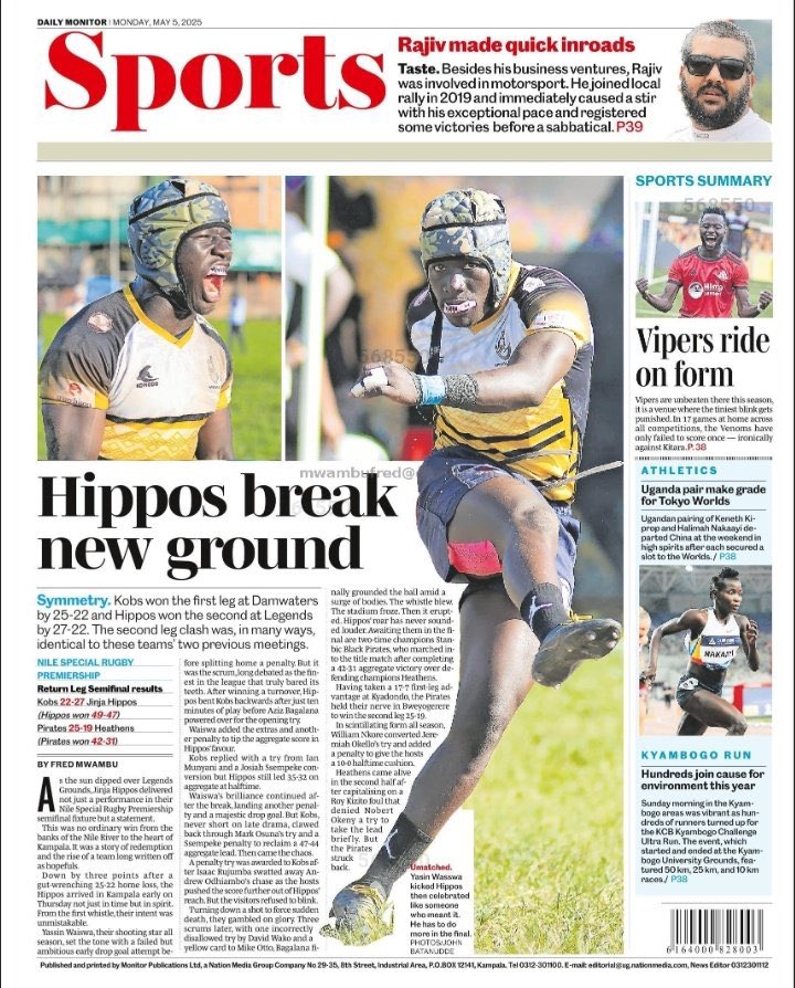 lunyolo_regina's tweet image. In respect of whatever is happening @HipposRugby @JKanyomozi beautiful song KIBALUMA echoes.  It's my opinion that we're not ready for any team outside the big 3 causing a change in status quo. I am just watching the space 4 yet another disruptor then more chaos. Such is life 🙌