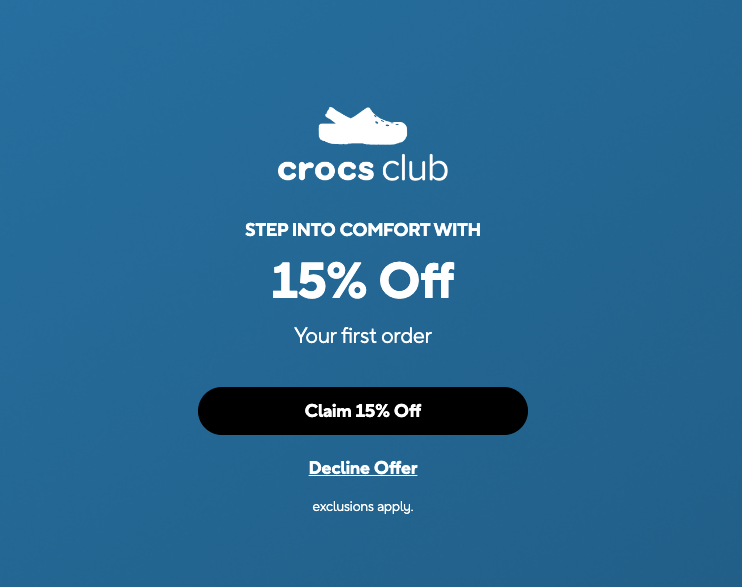 🎉 Step into comfort with Crocs Club! 👟
😆 Get 15% Off your first order.⏳ Exclusions apply.
👉 Shop now: https://www.coupert/store/crocs.com
Use Coupert for more savings! #CrocsDeals #FirstOrderSavings #ShopAndSave #coupert #promocode