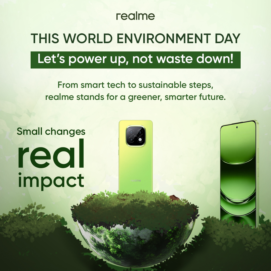 realmecareIN's tweet image. Small steps, big impact 🌍

This World Environment Day, realme is charging toward a cleaner tomorrow.

#WorldEnvironmentDay #realmeCare #realImpact