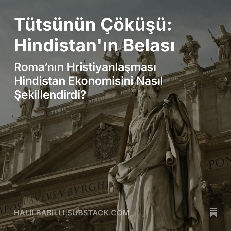 Yayınlandı:

Roma'nın hıristiyanlığı kabul etmesini ile Hindistan'ın ekonomisi neden çöktü?

Sizi tarihsel bir yolculuğa çıkarıyorum.  

Günümüzdeki problemlere ve politik hamlelere bir de bu tarihsel perspektiften bakacağız. 

open.substack.com/pub/halilbabil…