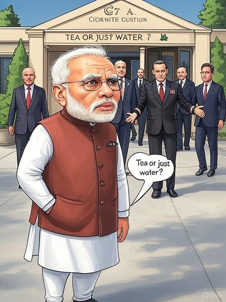 ये कनाडा ने क्या कर दिया! 

G7 शिखर सम्मेलन में हमारे नरेंद्र मोदी को न्योता नहीं? 

पिछले छह साल से हर बार G7 में भारत पहुंचता था, और अब 15-17 जून को अल्बर्टा में होने वाली इस महफिल में कनाडा ने मोदी जी को बुलाने की जहमत ही नहीं उठाई.

 *टाइम्स ऑफ इंडिया* में सचिन पाराशर की खबर