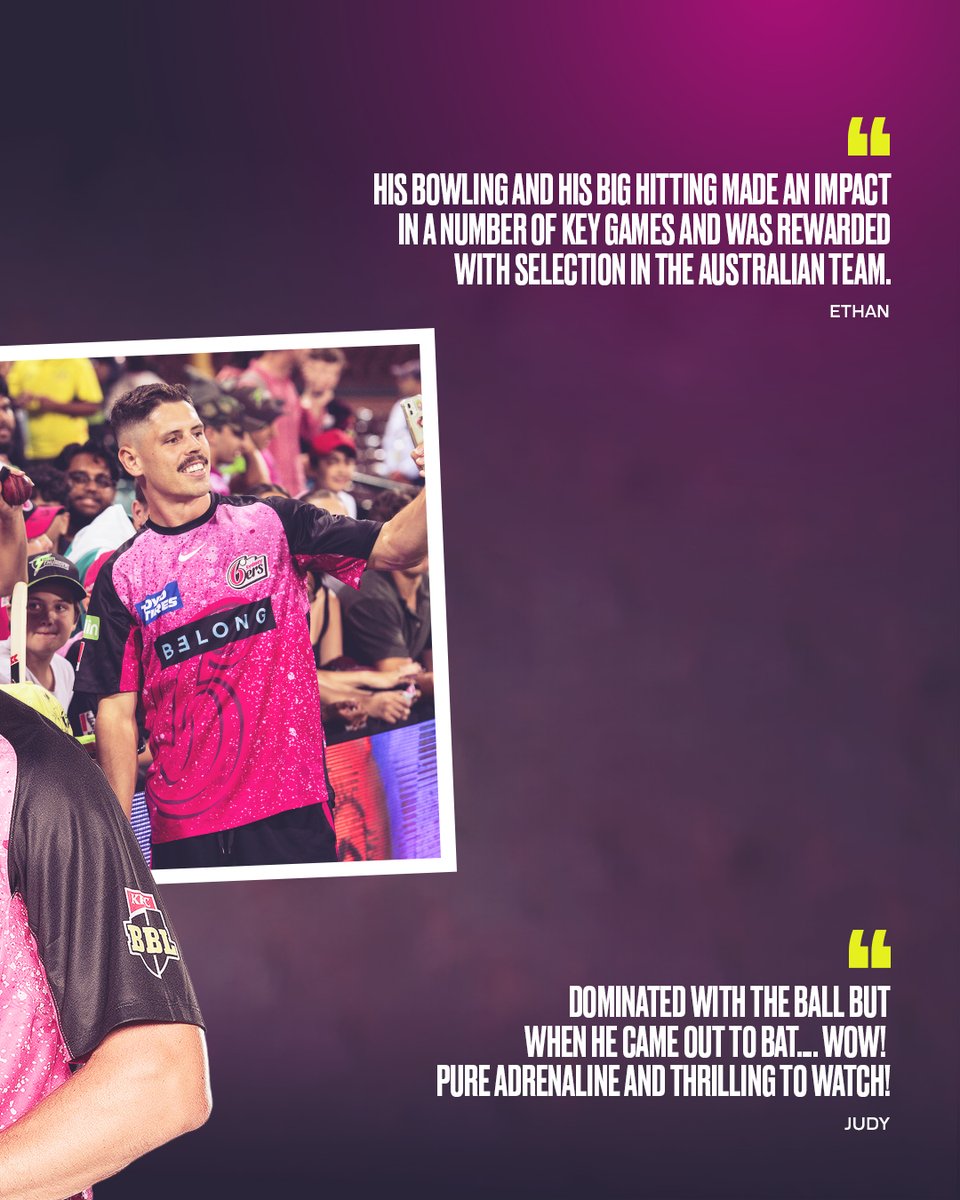 Our members have spoken…

Ben Dwarshuis is your BBL|14 MVP (Members Valuable Player) 💪

Thanks to everyone who voted! 💗 #Sixers