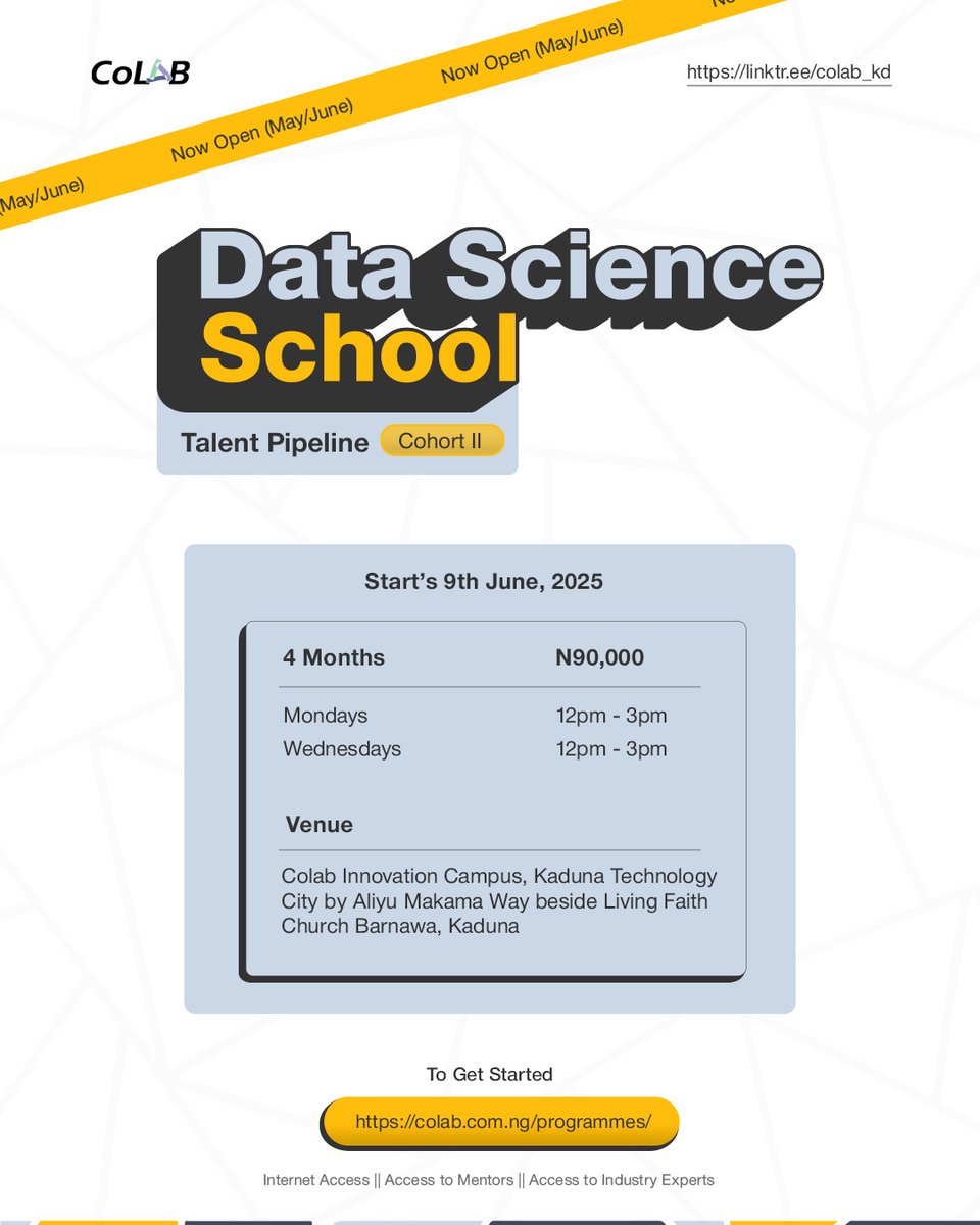 📊 Data is building the future.
Let’s turn your curiosity into skill and skill into opportunity.

Join Cohort II 2025 of the Data Science School <a href="/CoLab_kd/">CoLab</a>

Get Hands-on learning, support groups, and a path to real results.
#Datascience #datathenewgold #data #pythonlearning