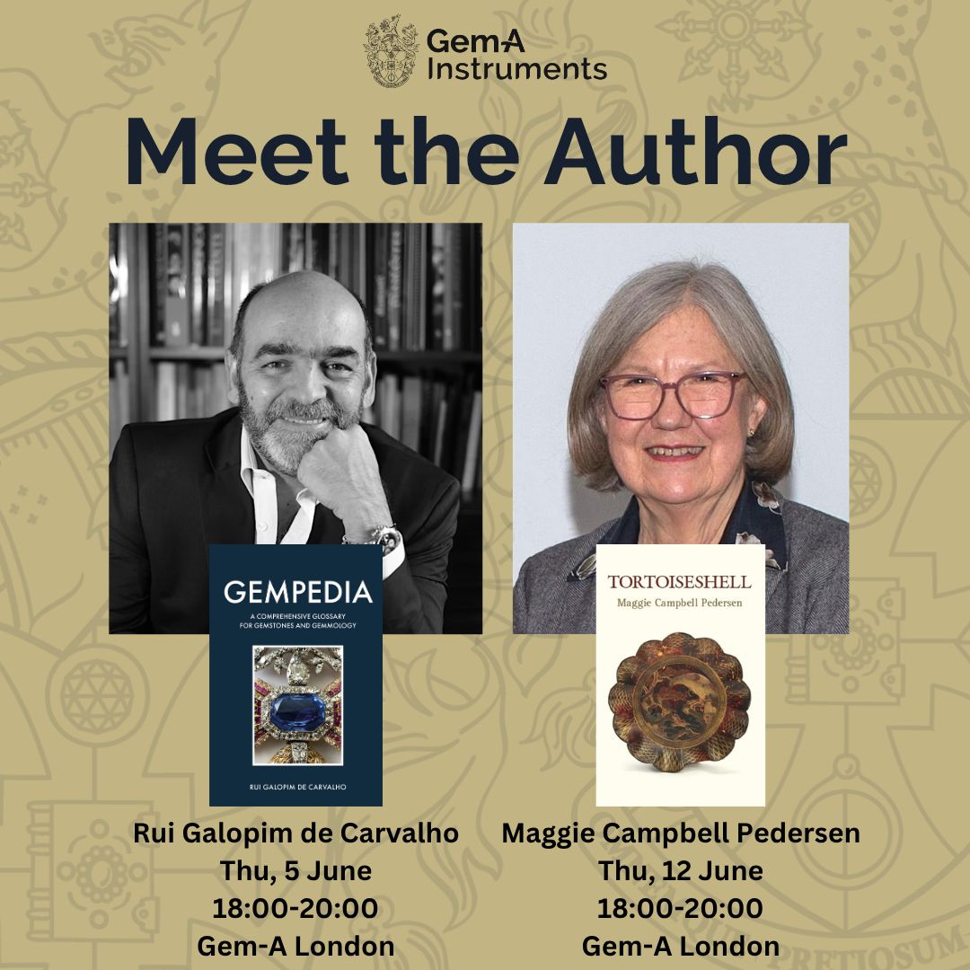 Don’t miss more great speakers in our 2025 Meet the Author series 📚 

Both events will take place at Gem-A London (Ely Place) from 6 PM to 8 PM.

Tickets are available to purchase here: gem-a.com/resources/even…

Shop gemmology books via Gem-A Instruments: shop.gem-a.com