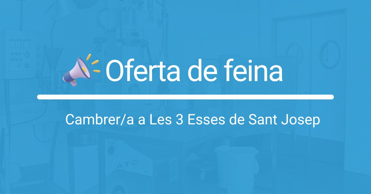 📢 Busquem cambrer/a per caps de setmana a Les 3 Esses (Montblanc)

📆 Fins al 15 de setembre
🌞 Possibilitat d’ampliar hores a l’estiu!

👉 aprodisca.org/treballa-amb-n…

#ofertafeina #restauració #cambrer #Montblanc #Aprodisca