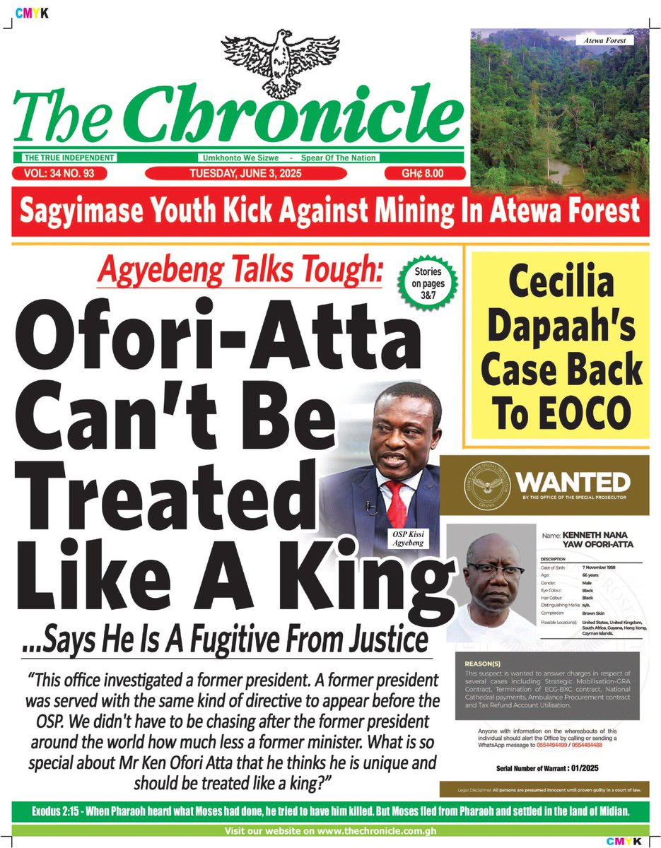 Tuesday, June 3, 2025

#TheChroniclefrontpage 
#TheChronicle