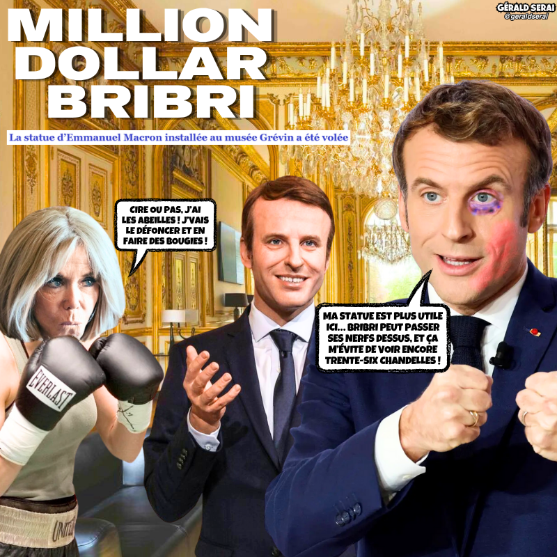 GeraldSerai's tweet photo. Une grande carrière de boxeuse algérienne s’offre à elle !

----------
#bfn #breakingfakenews #humour #meme #actualite  #statue #Macron #grevin #BrigitteMacron #gifle  #giflegate #boxe #milliondollarbaby #ImaneKhelif 

Impertinemment vôtre ! 😜🔔 https://t.co/PWeh845MKL
